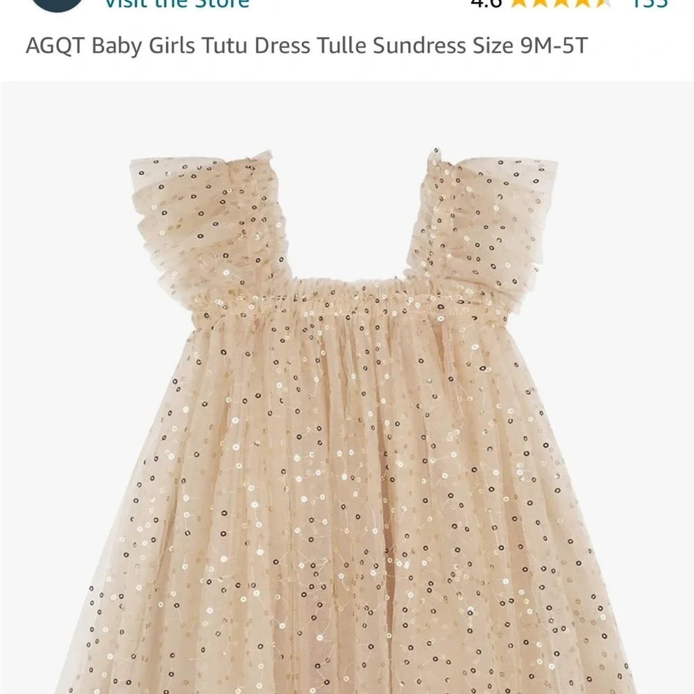 12-14 month tulle sequin dress